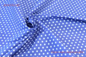 Ткань для джинсового платья Джинс Горох голубой