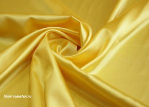 Ткань атлас цвет желтый
